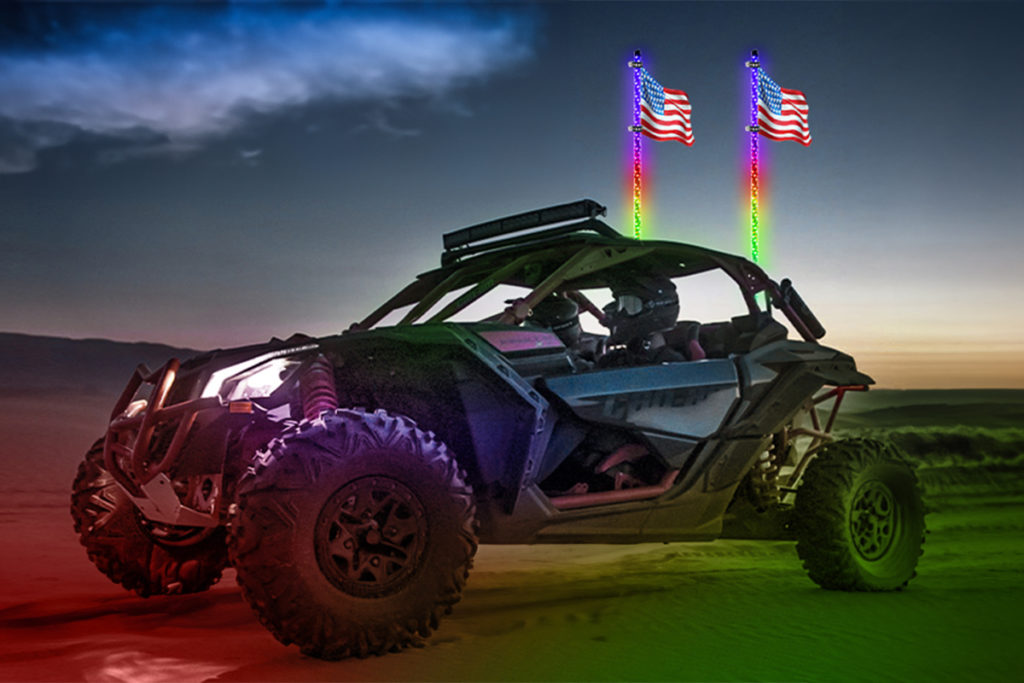 Where is the best place to mount whip lights on a UTV?